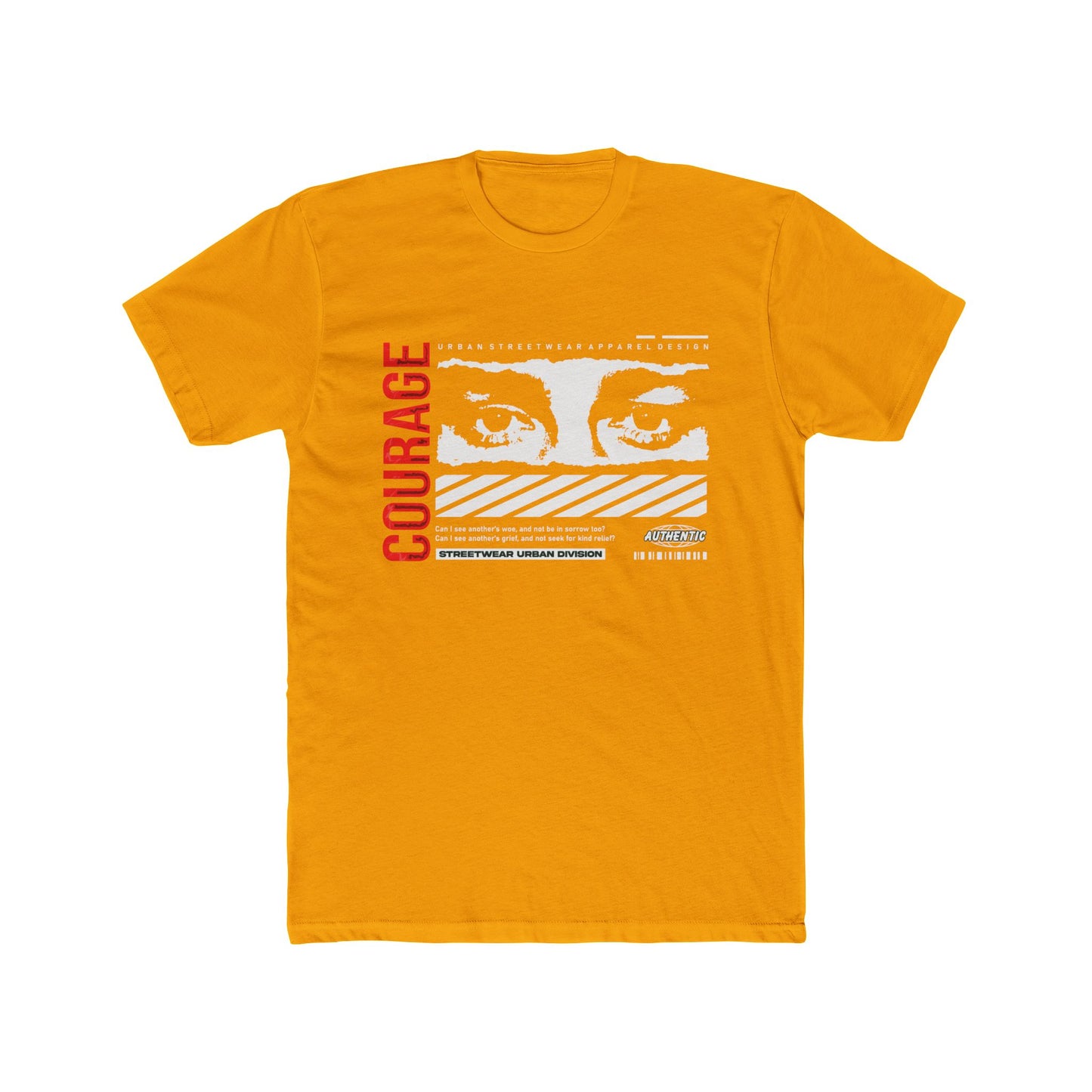 Courage Cotton Yellow Crew T-Shirt