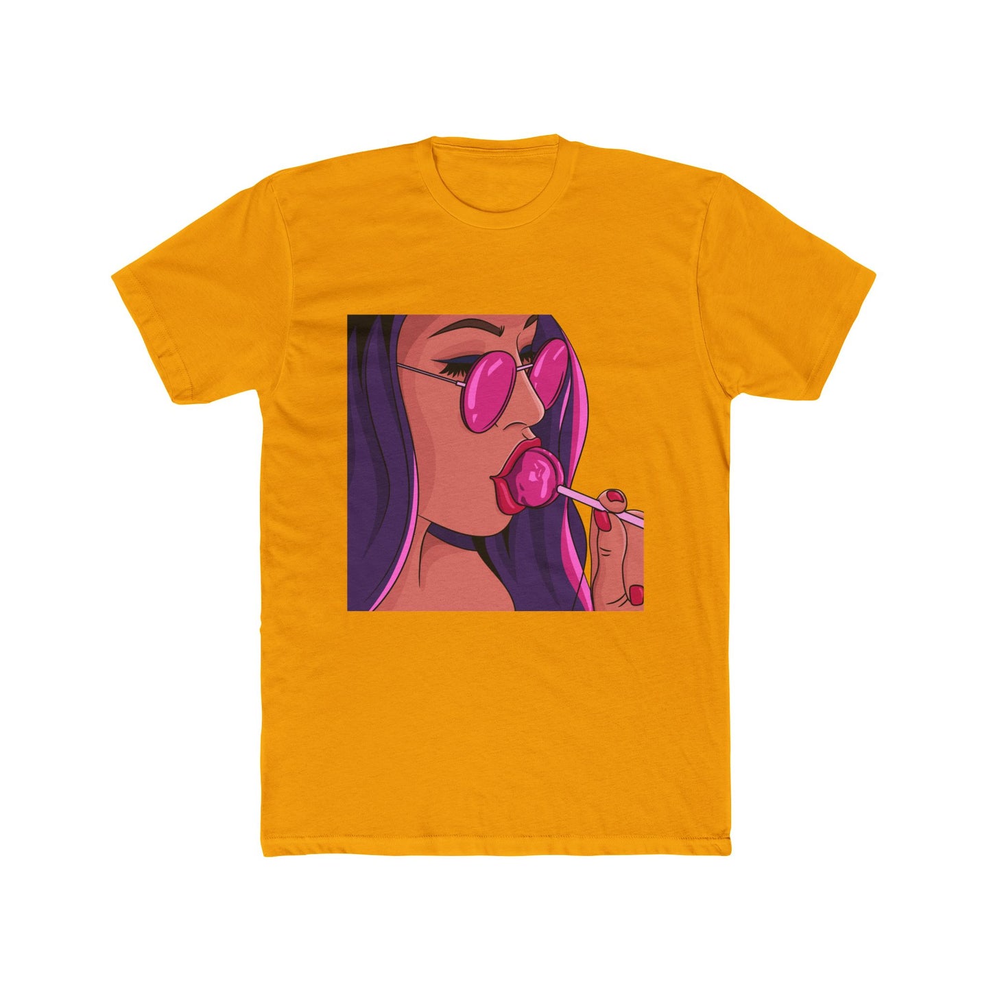 Bold Flavor Cotton Yellow Crew T-Shirt
