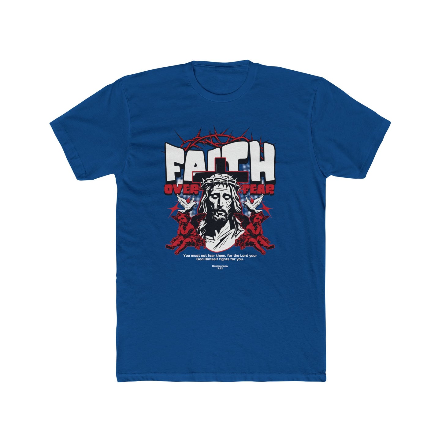 Faith Cotton Blue Crew T-Shirt