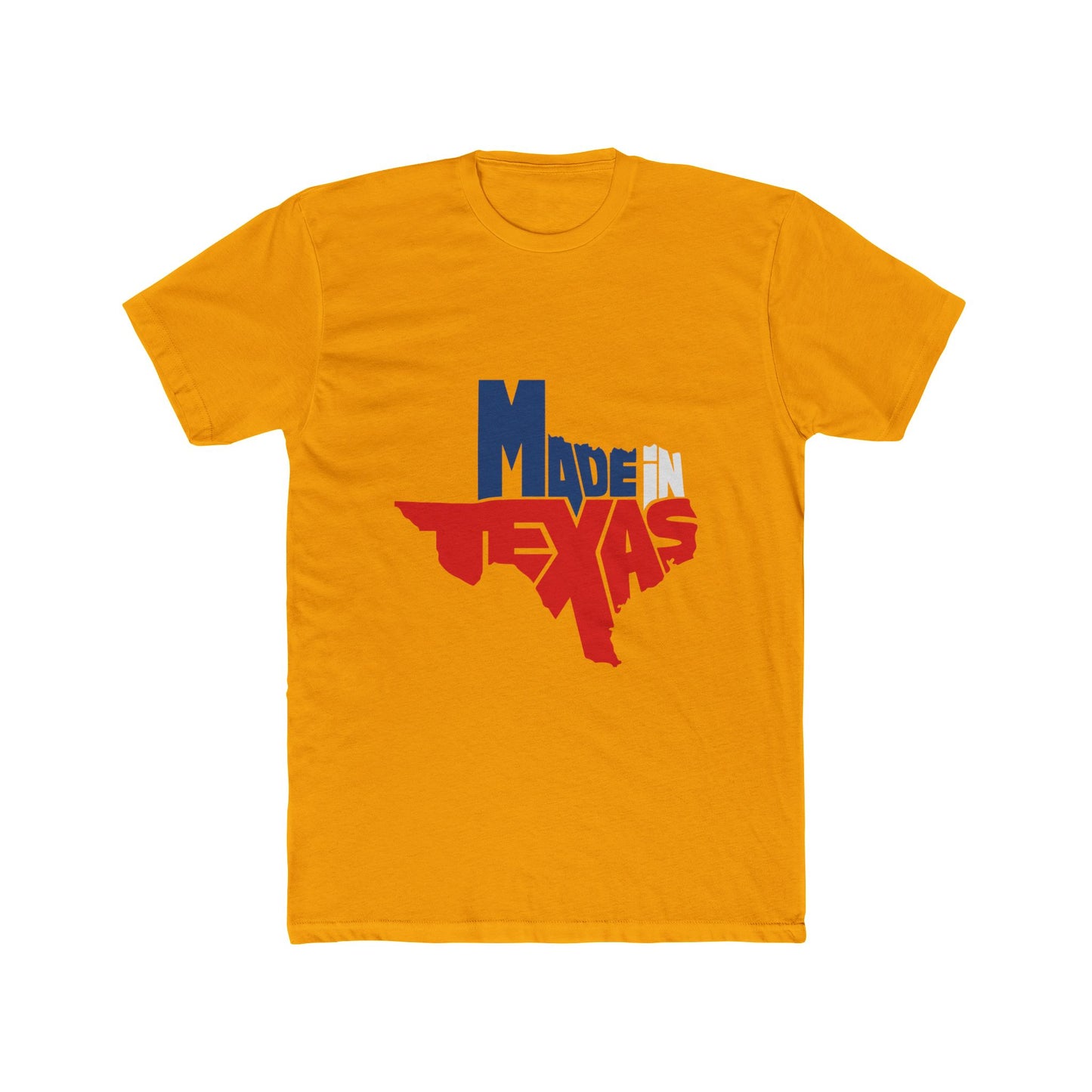 Texas Cotton Yellow Crew T-Shirt