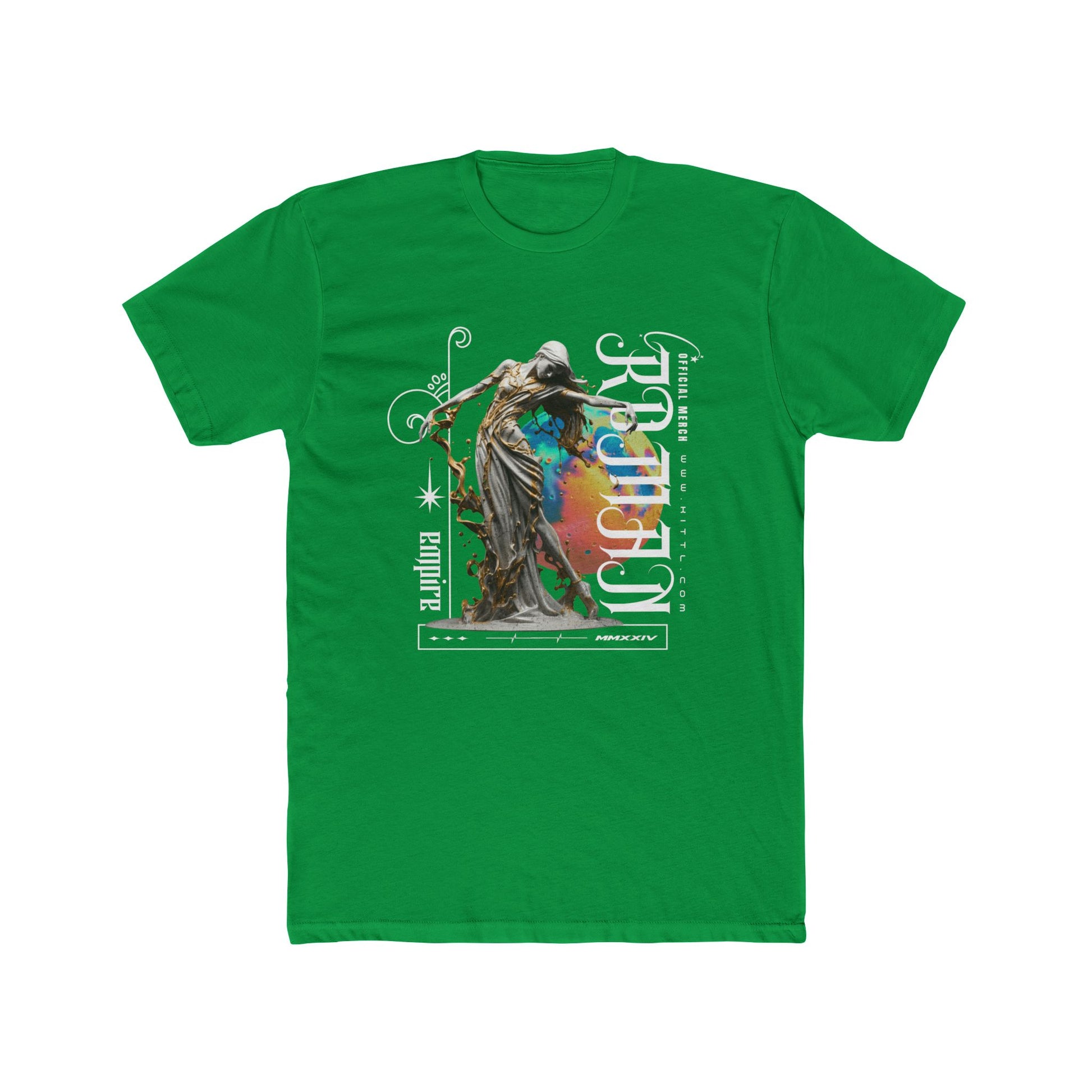 Roman Empire Cotton Green Crew T-Shirt