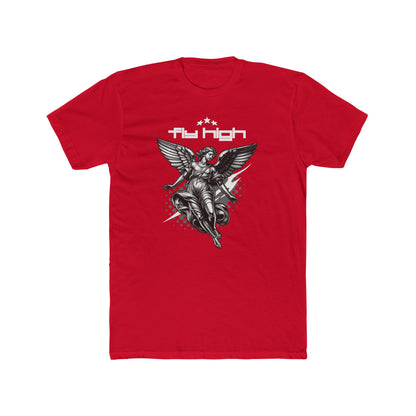 Fly High Cotton Red Crew T-Shirt