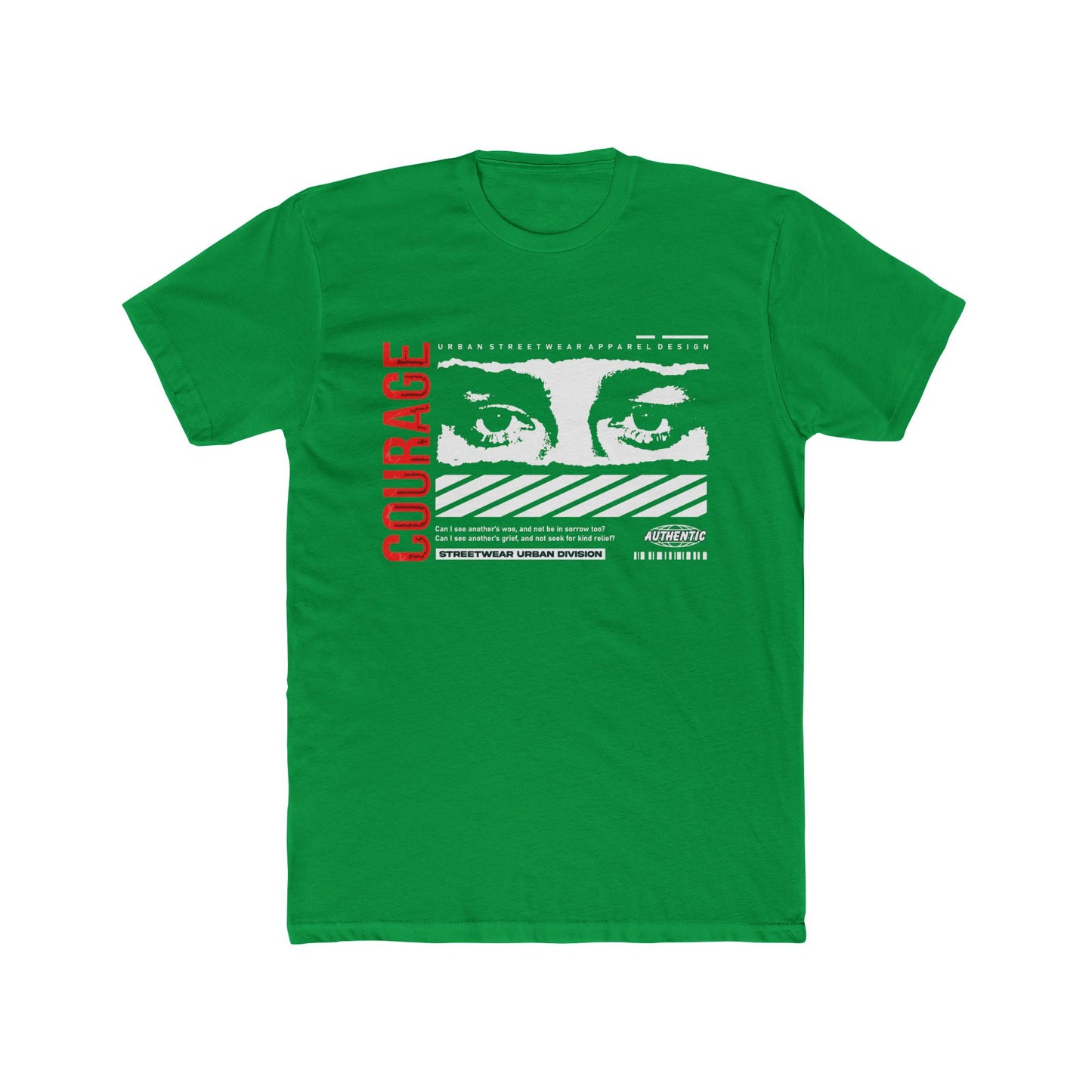Courage Cotton Green Crew T-Shirt
