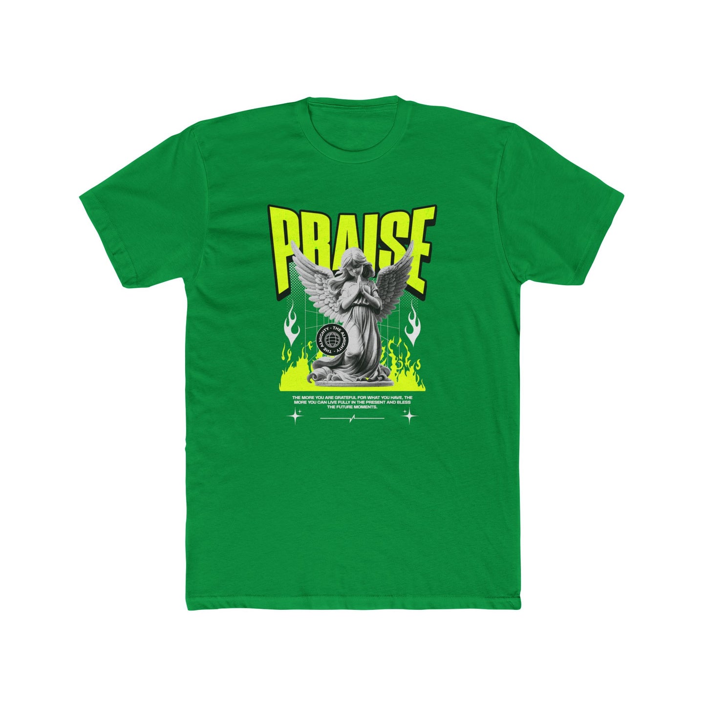 Praise Cotton Green Crew T-Shirt