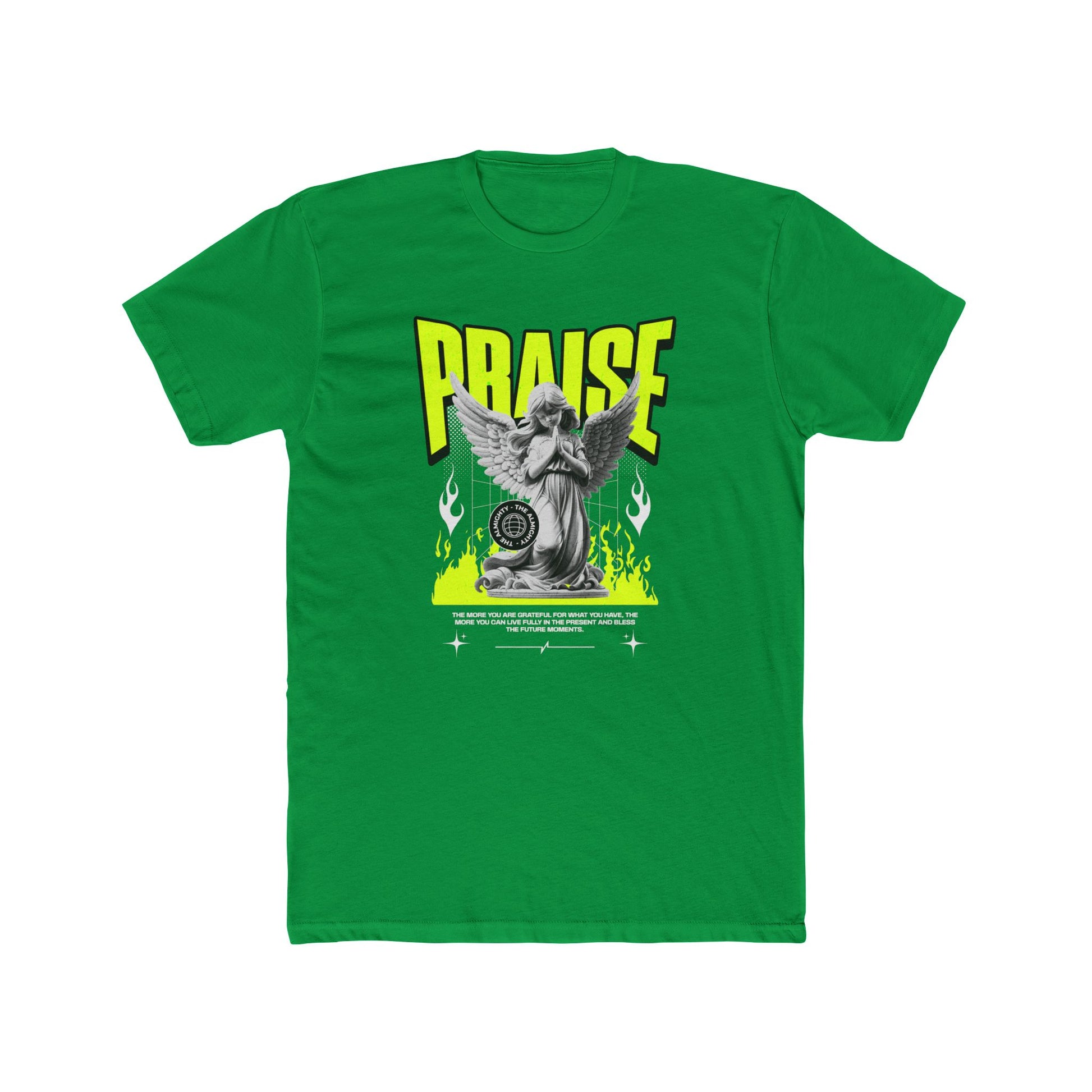 Praise Cotton Green Crew T-Shirt