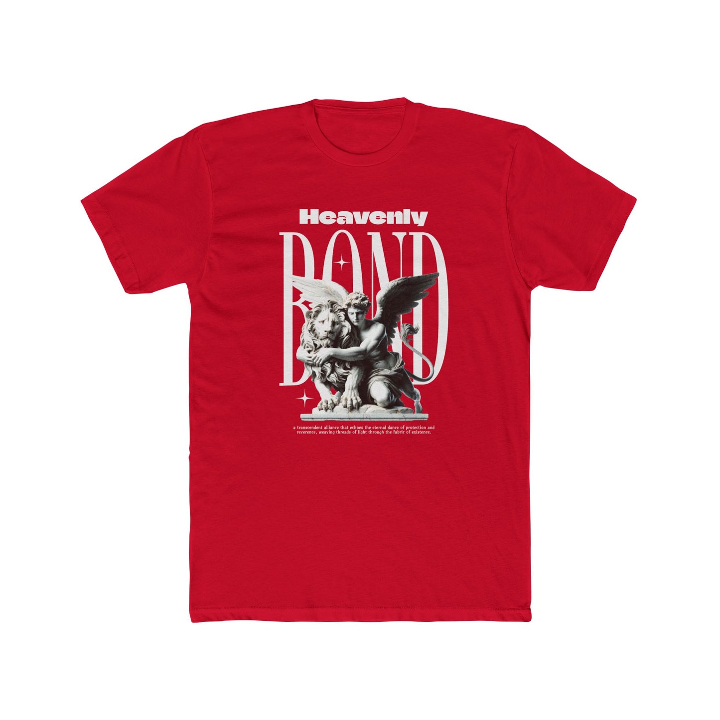 Heavenly Bond Cotton Red Crew T-Shirt