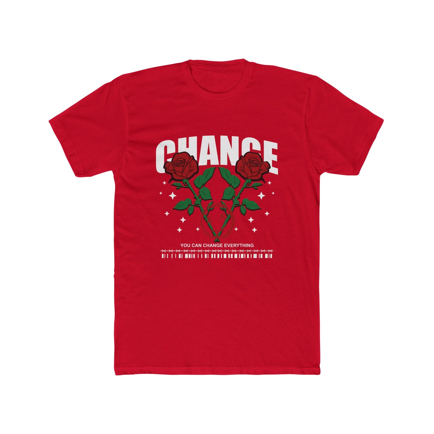 Change Cotton Red Crew T-Shirt