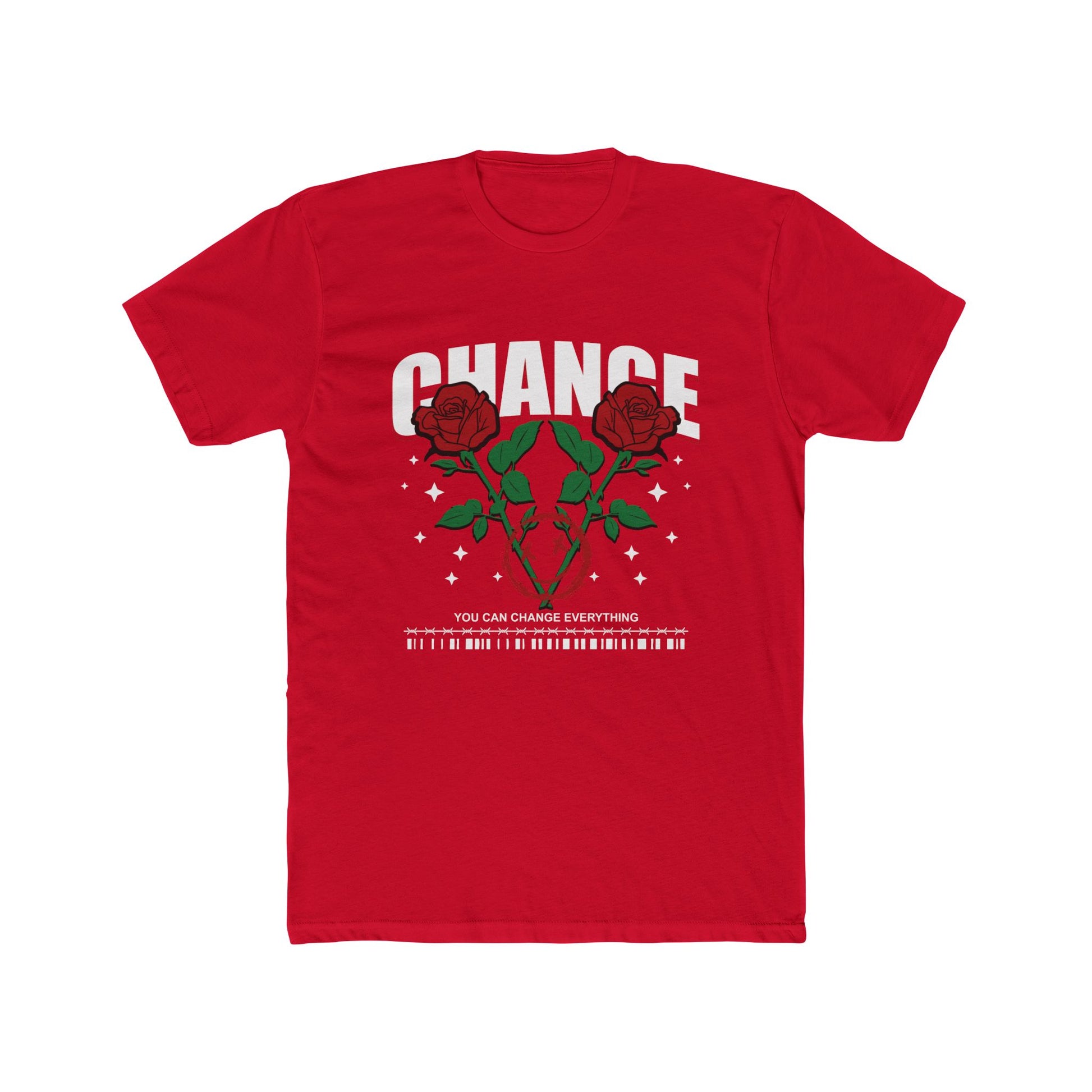 Change Cotton Red Crew T-Shirt