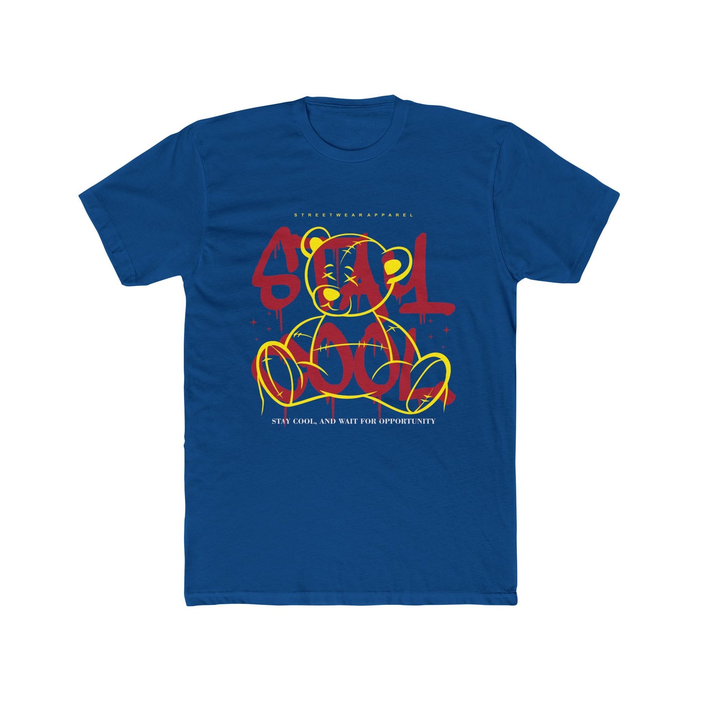 Stay Cool Cotton Blue Crew T-Shirt