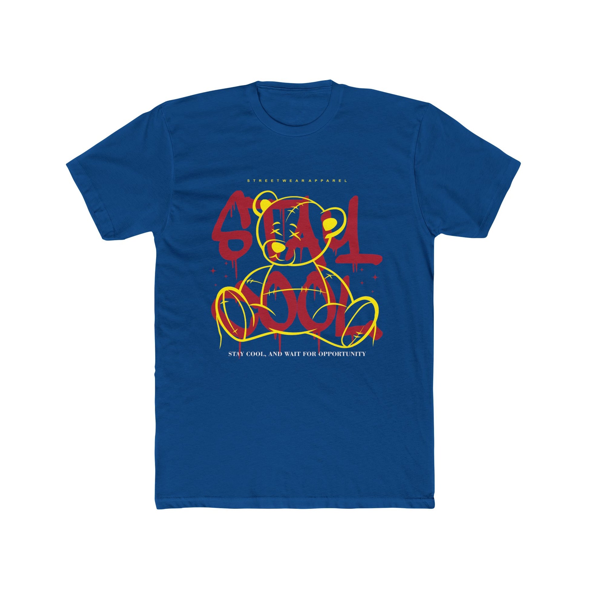 Stay Cool Cotton Blue Crew T-Shirt
