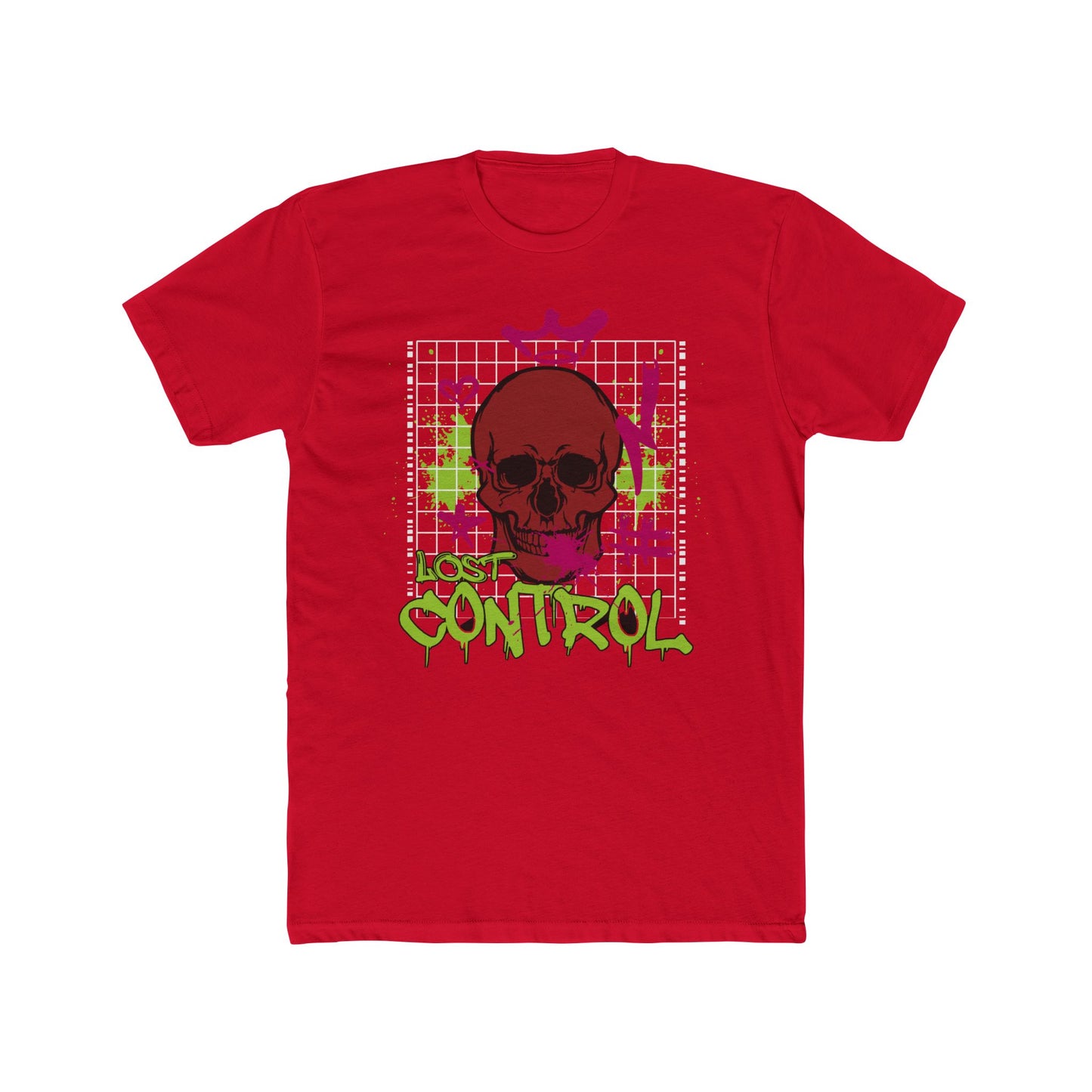 Control Cotton Red Crew T-Shirt