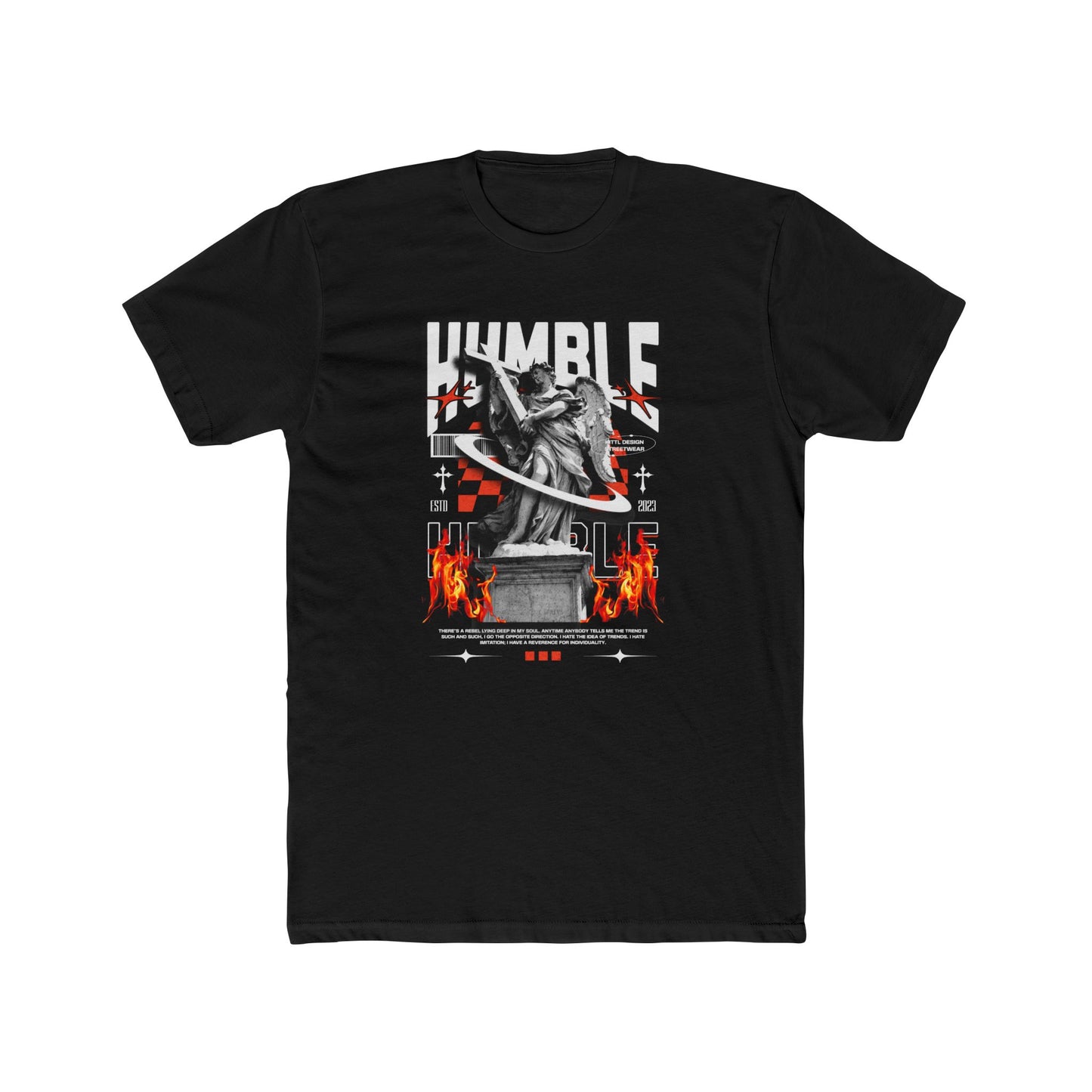 Humble Cotton Black Crew T-Shirt