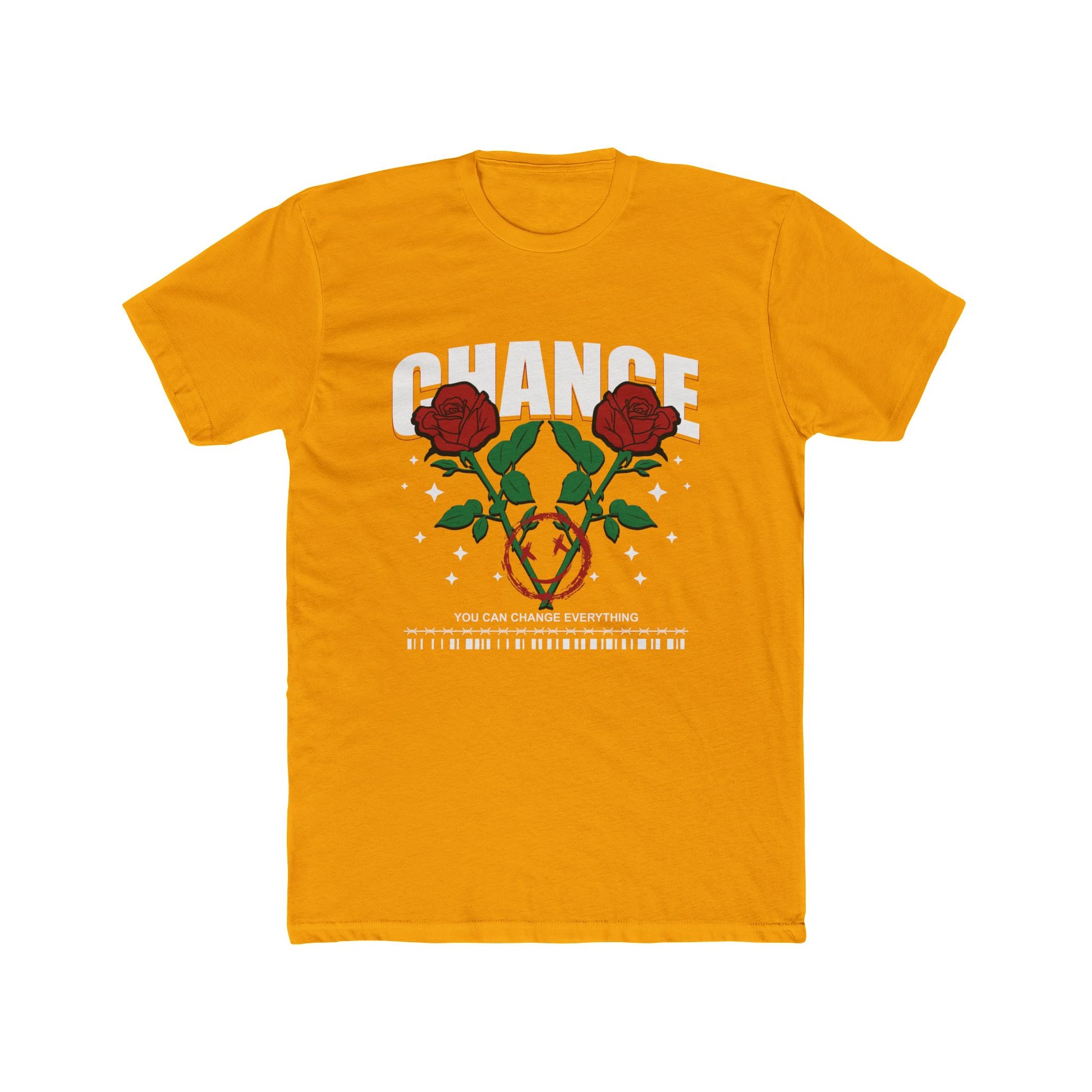 Change Cotton Yellow Crew T-Shirt