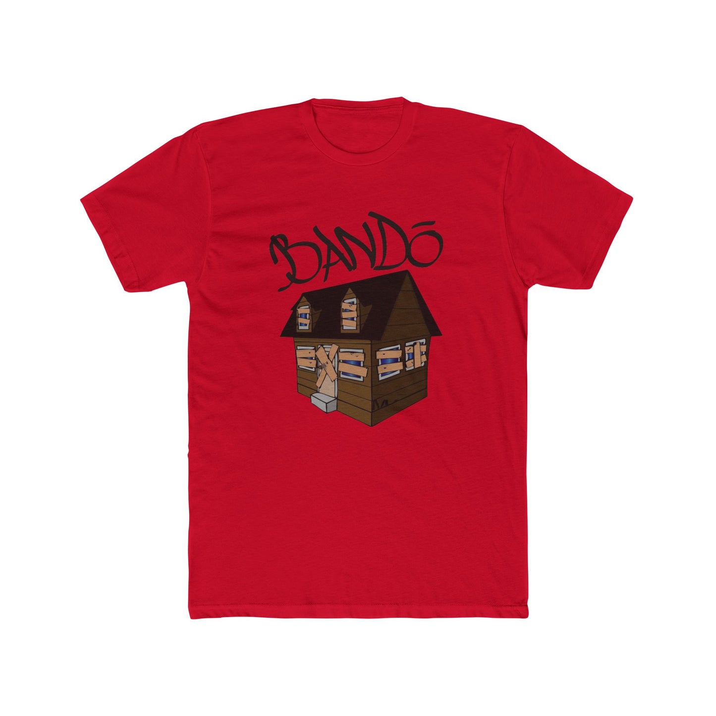Bando Cotton Red Crew T-Shirt