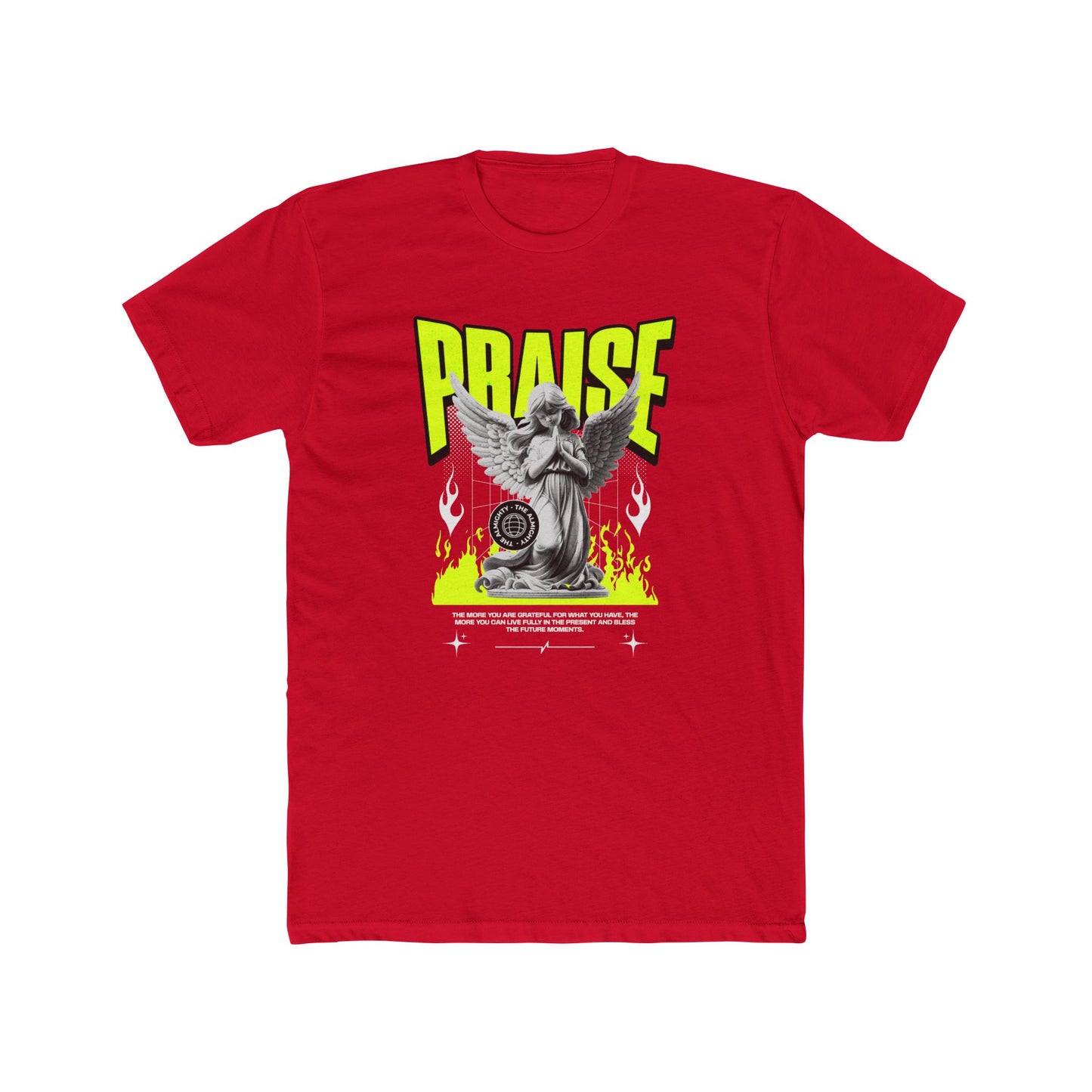 Praise Cotton Red Crew T-Shirt