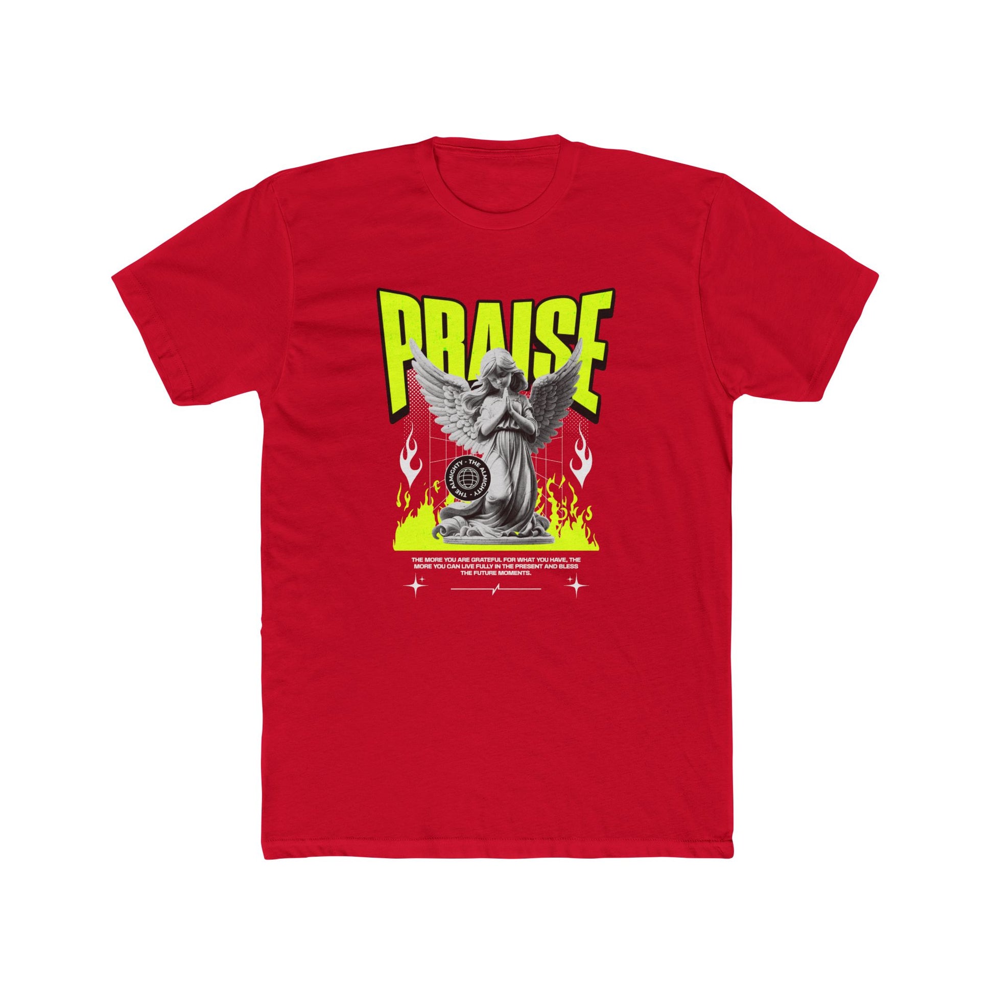 Praise Cotton Red Crew T-Shirt