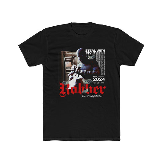 Robber Cotton Black Crew T-Shirt