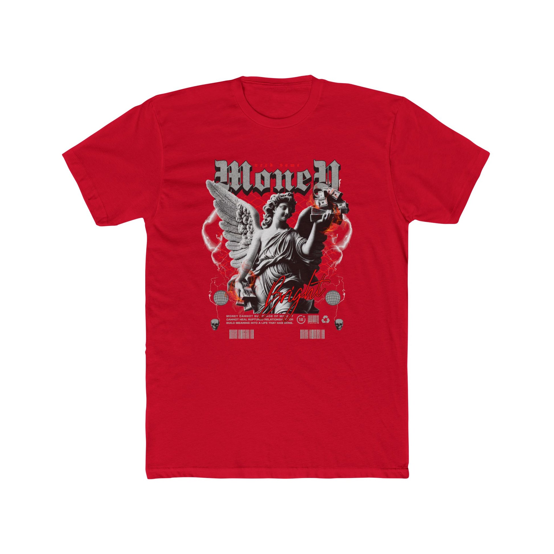 Money Cotton Red Crew T-Shirt