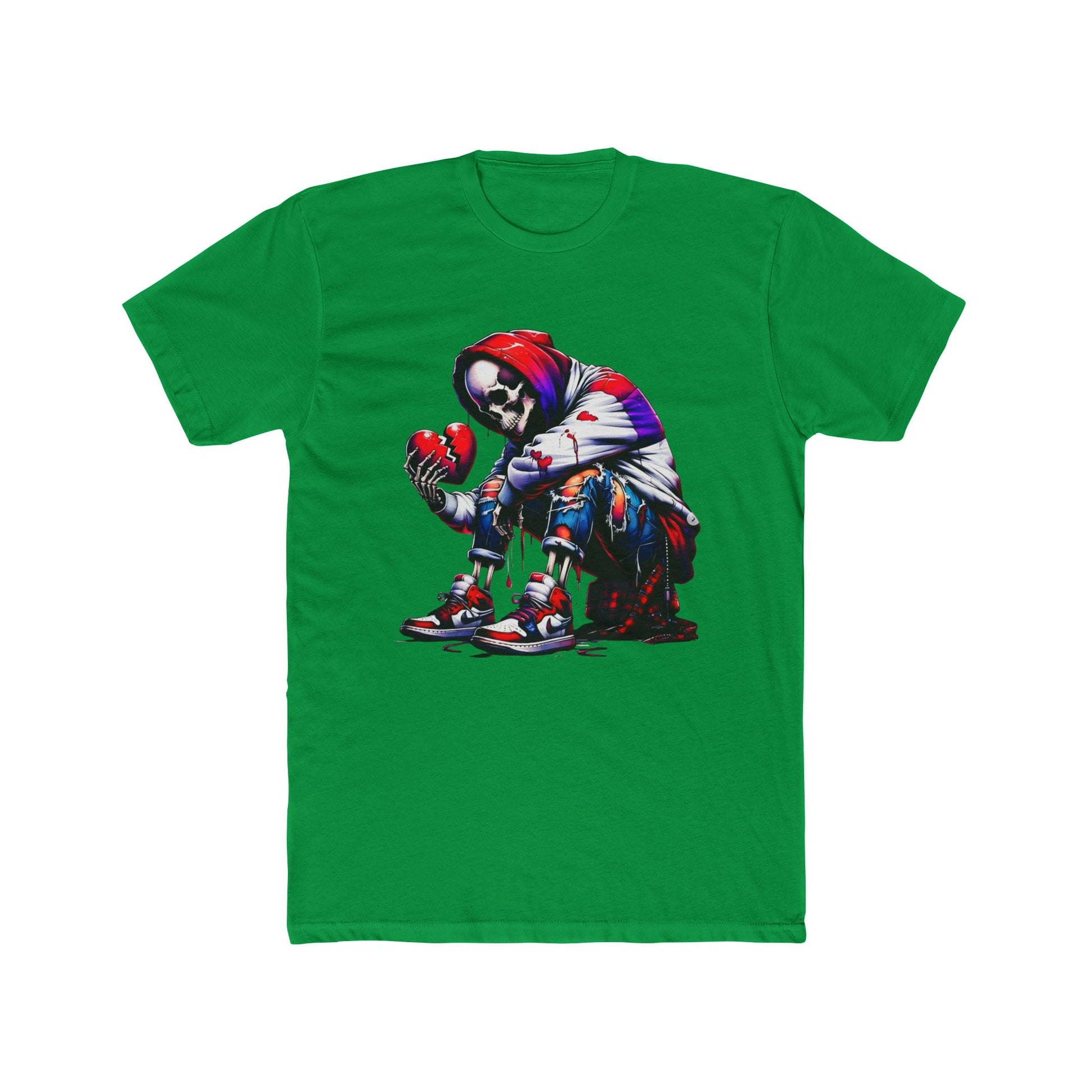 Broken Soul Cotton Green Crew T-Shirt