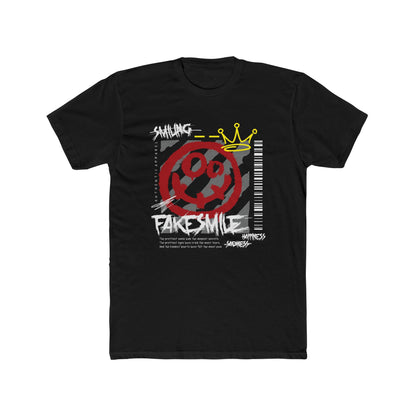 Fake Smile Cotton Black Crew T-Shirt