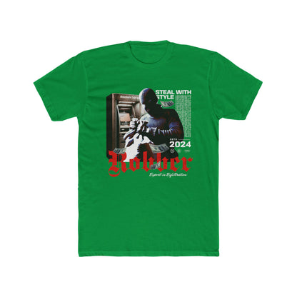 Robber Cotton Green Crew T-Shirt