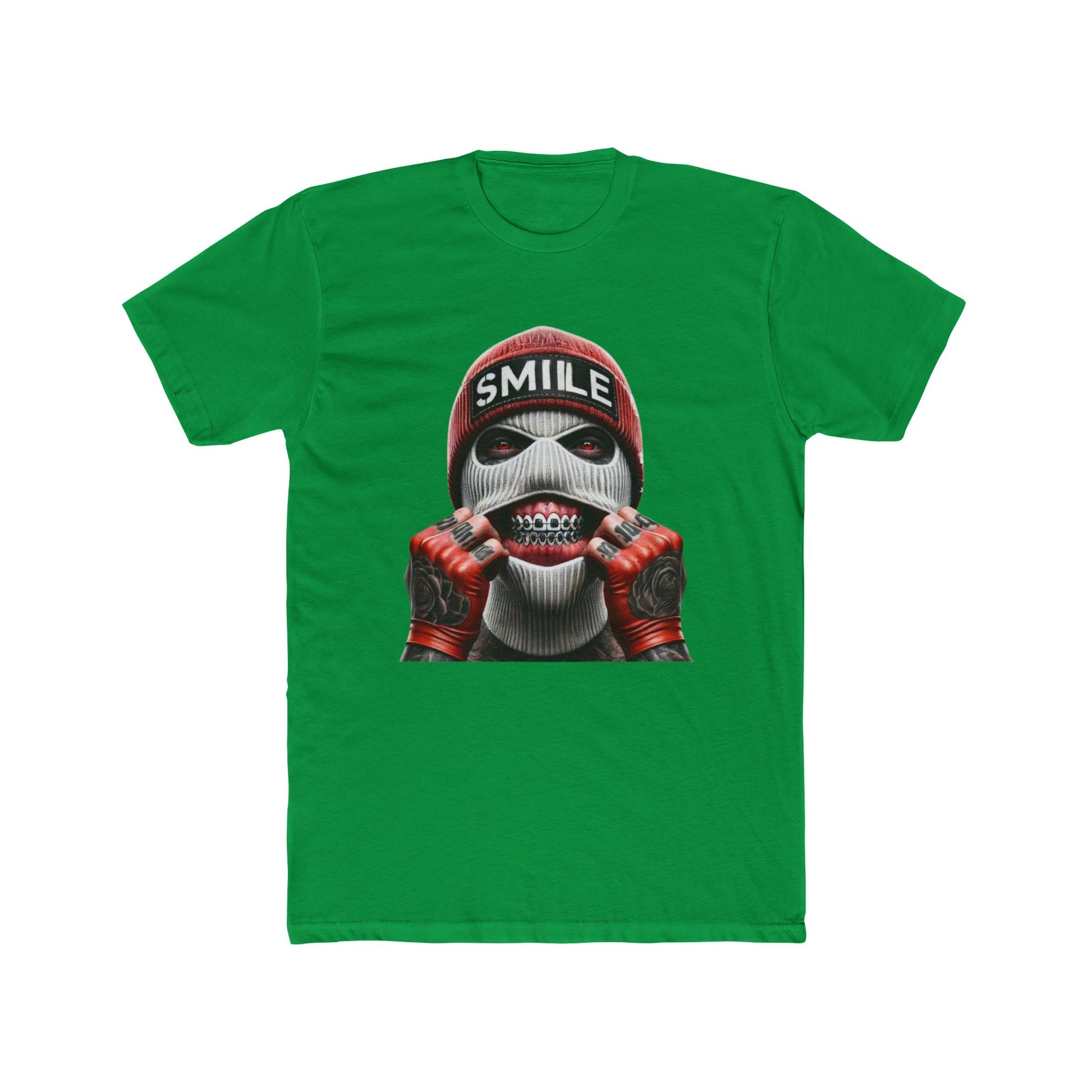 Smile Cotton Green Crew T-Shirt