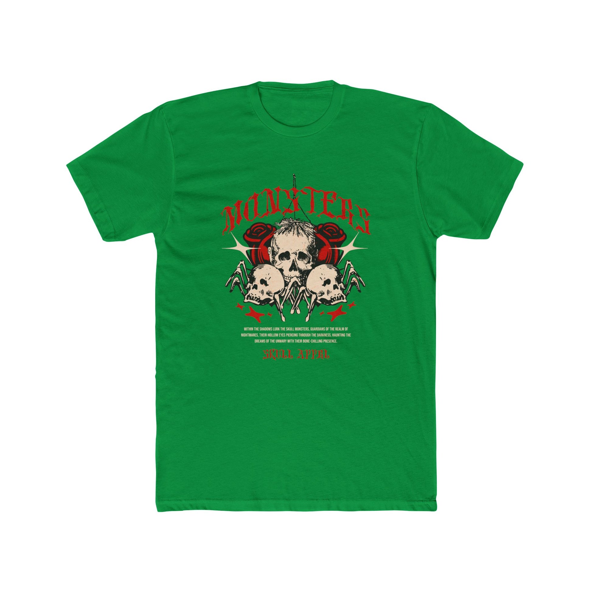 Monsters Cotton Green Crew T-Shirt