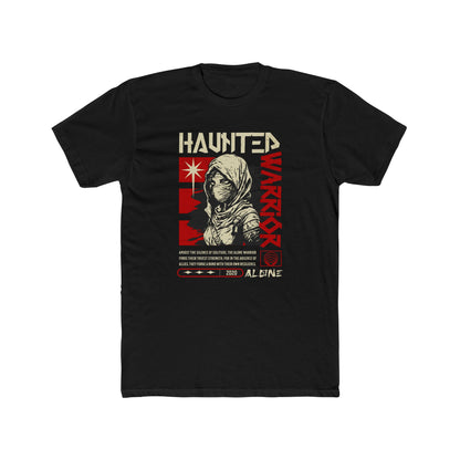 Haunted Warrior Cotton Black Crew T-Shirt