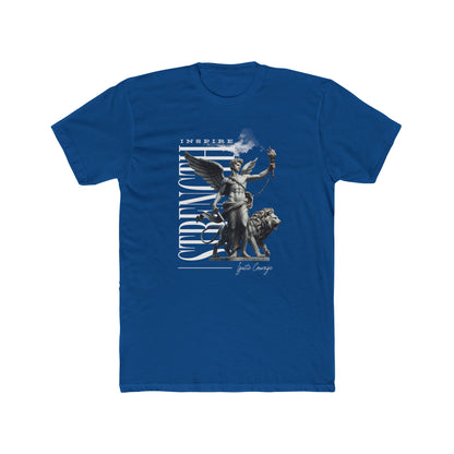 Inspire Strench Cotton Blue Crew T-Shirt