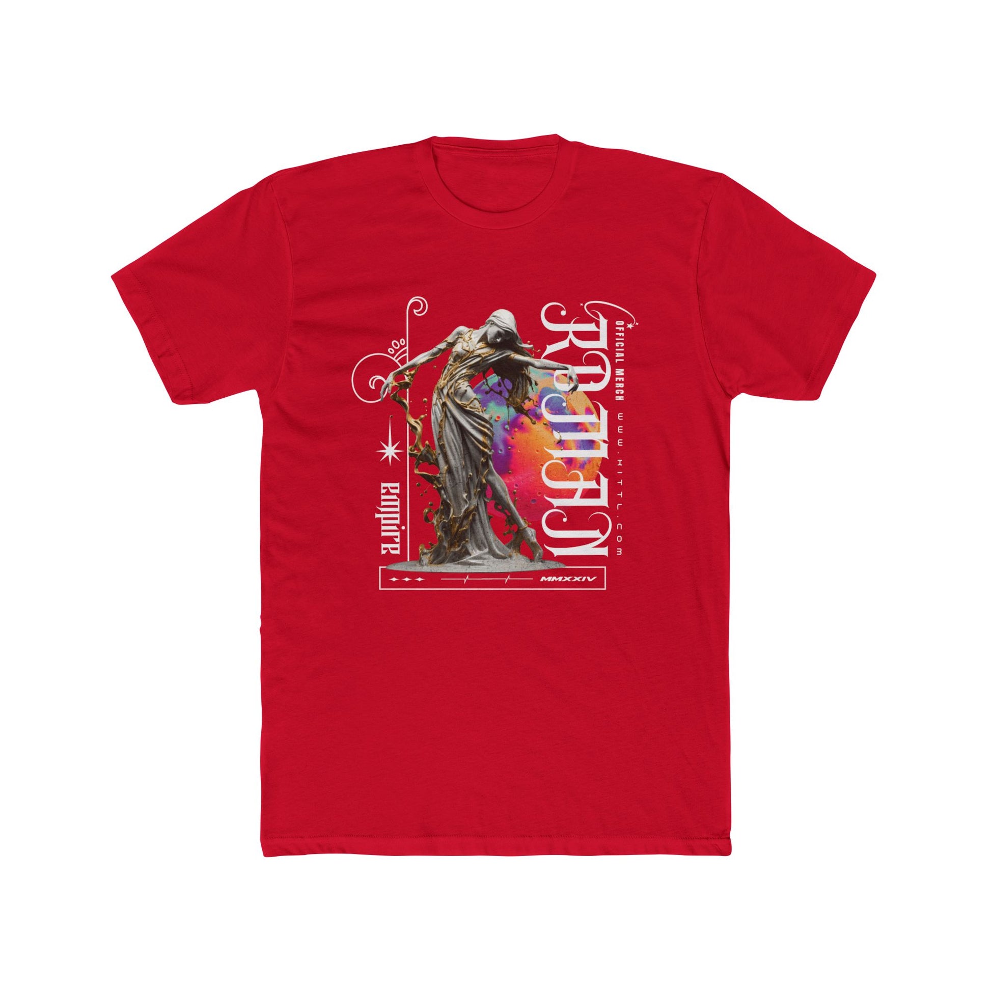 Roman Empire Cotton Red Crew T-Shirt