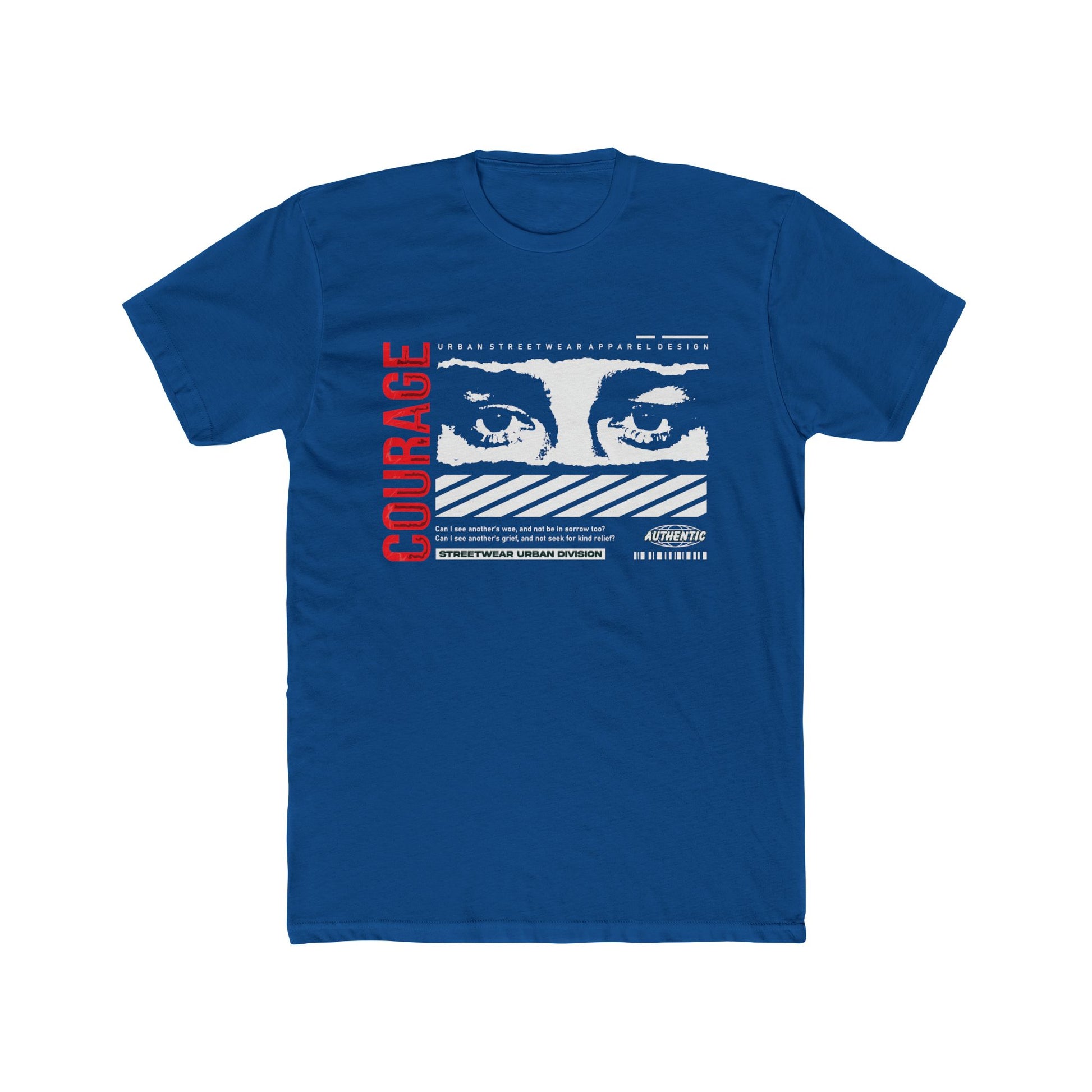 Courage Cotton Blue Crew T-Shirt