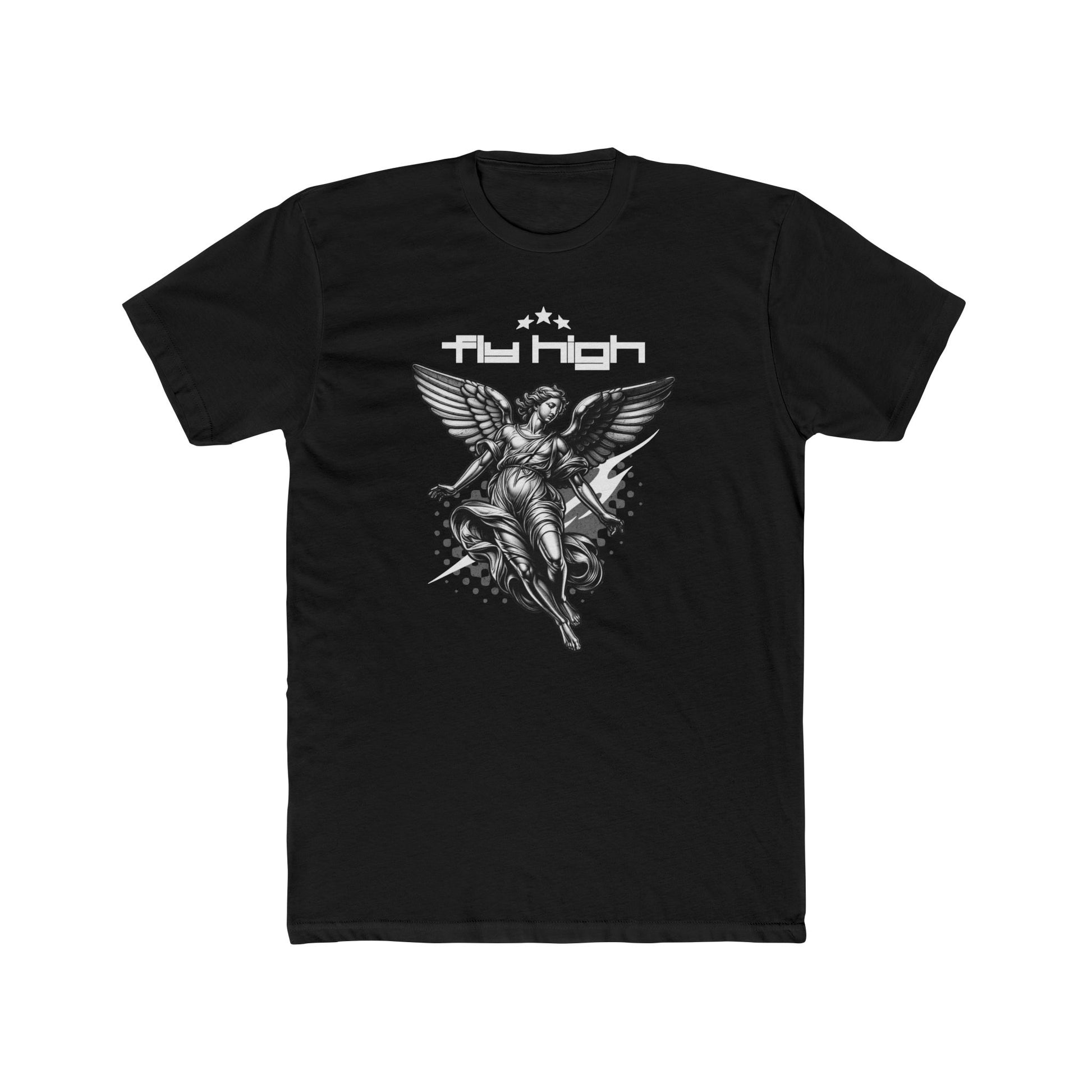 Fly High Cotton Black Crew T-Shirt