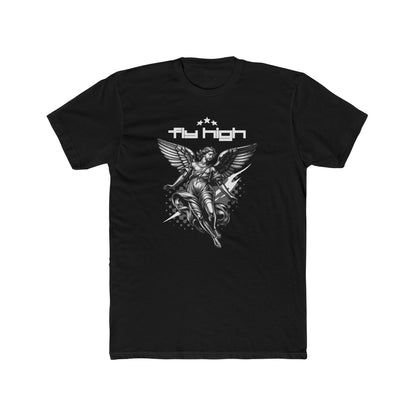 Fly High Cotton Black Crew T-Shirt