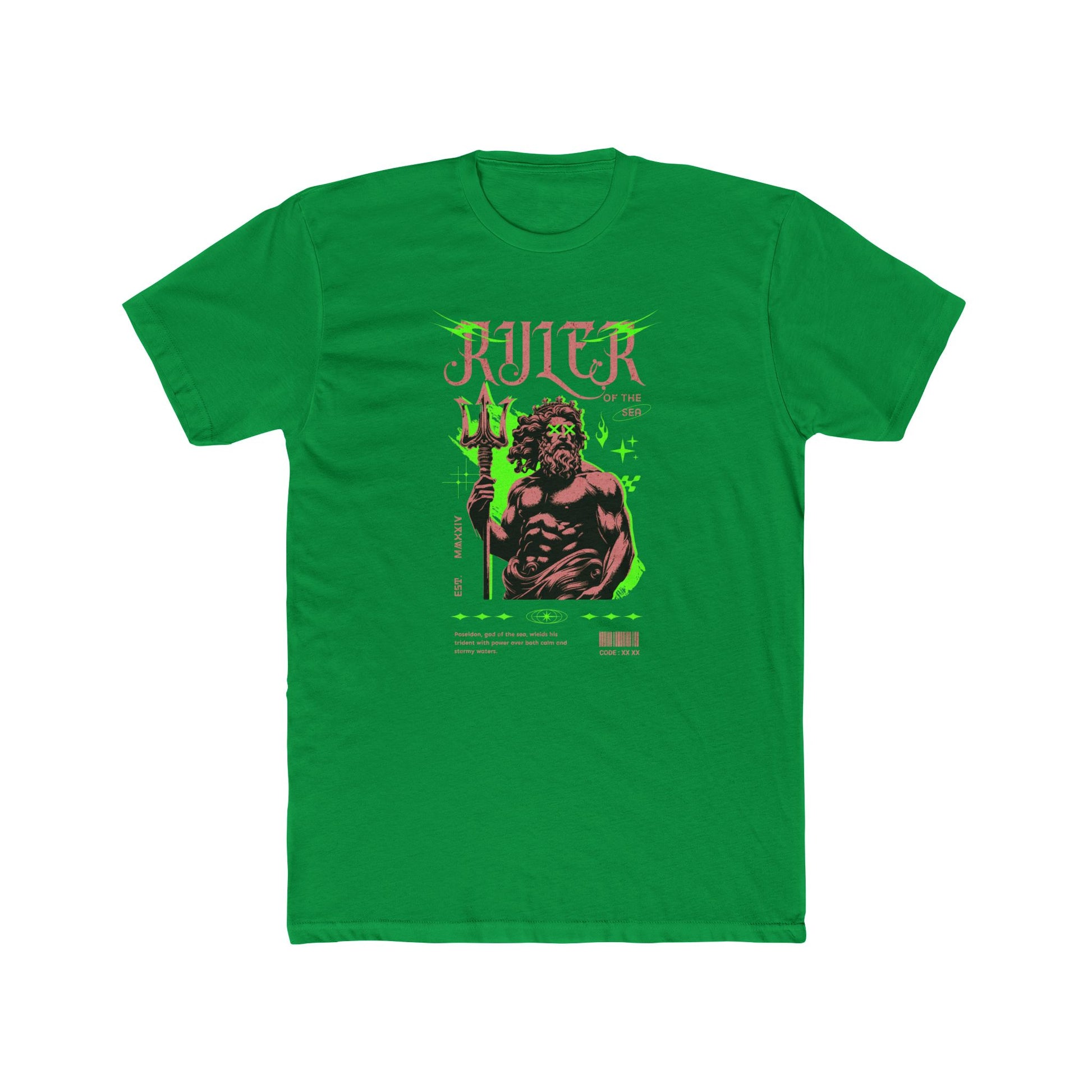 Ruler Cotton Green Crew T-Shirt
