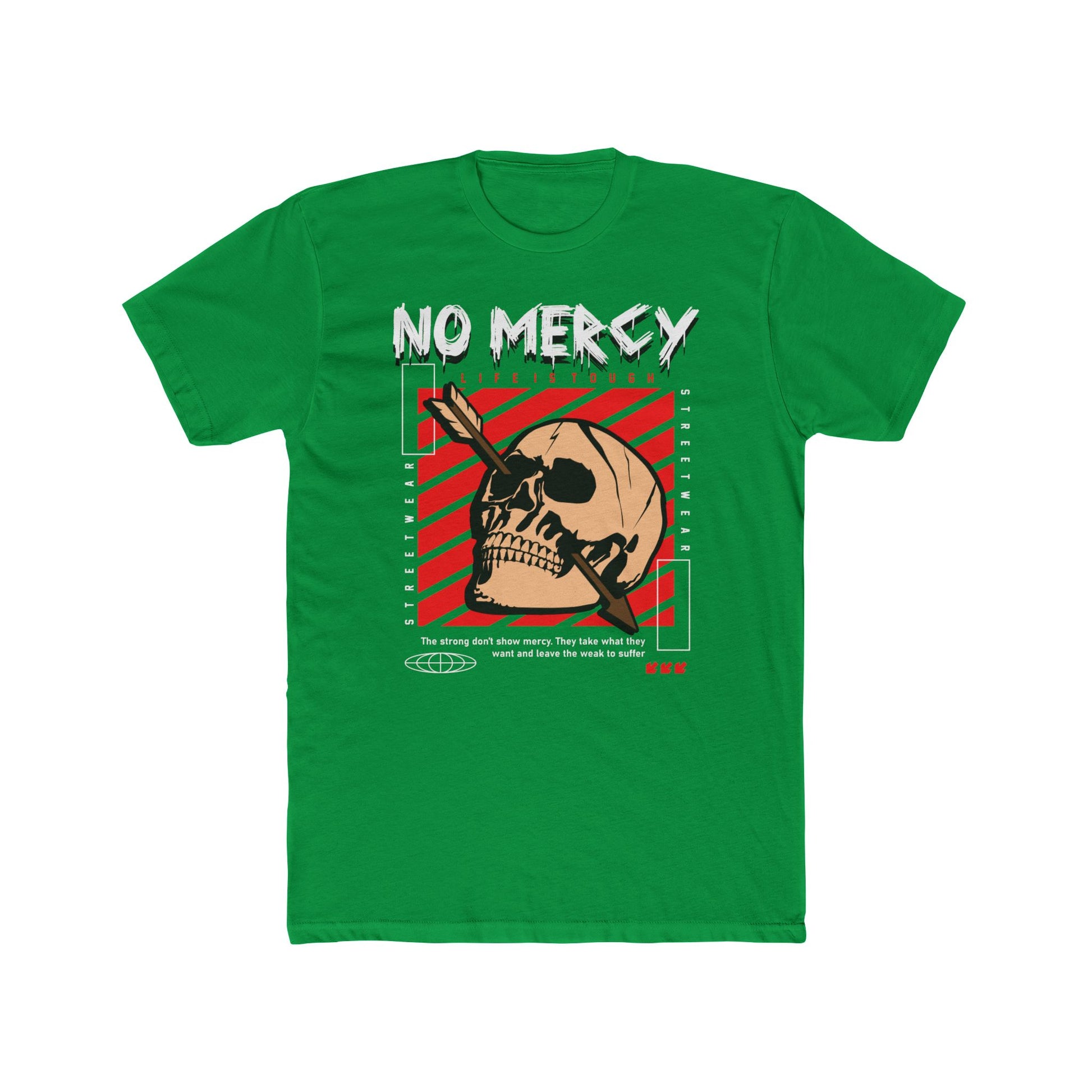 No Mercy Cotton Green Crew T-Shirt
