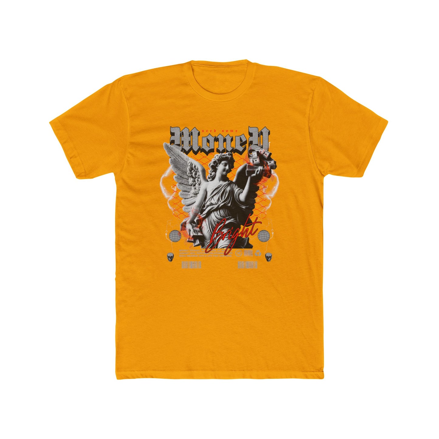 Money Cotton Yellow Crew T-Shirt