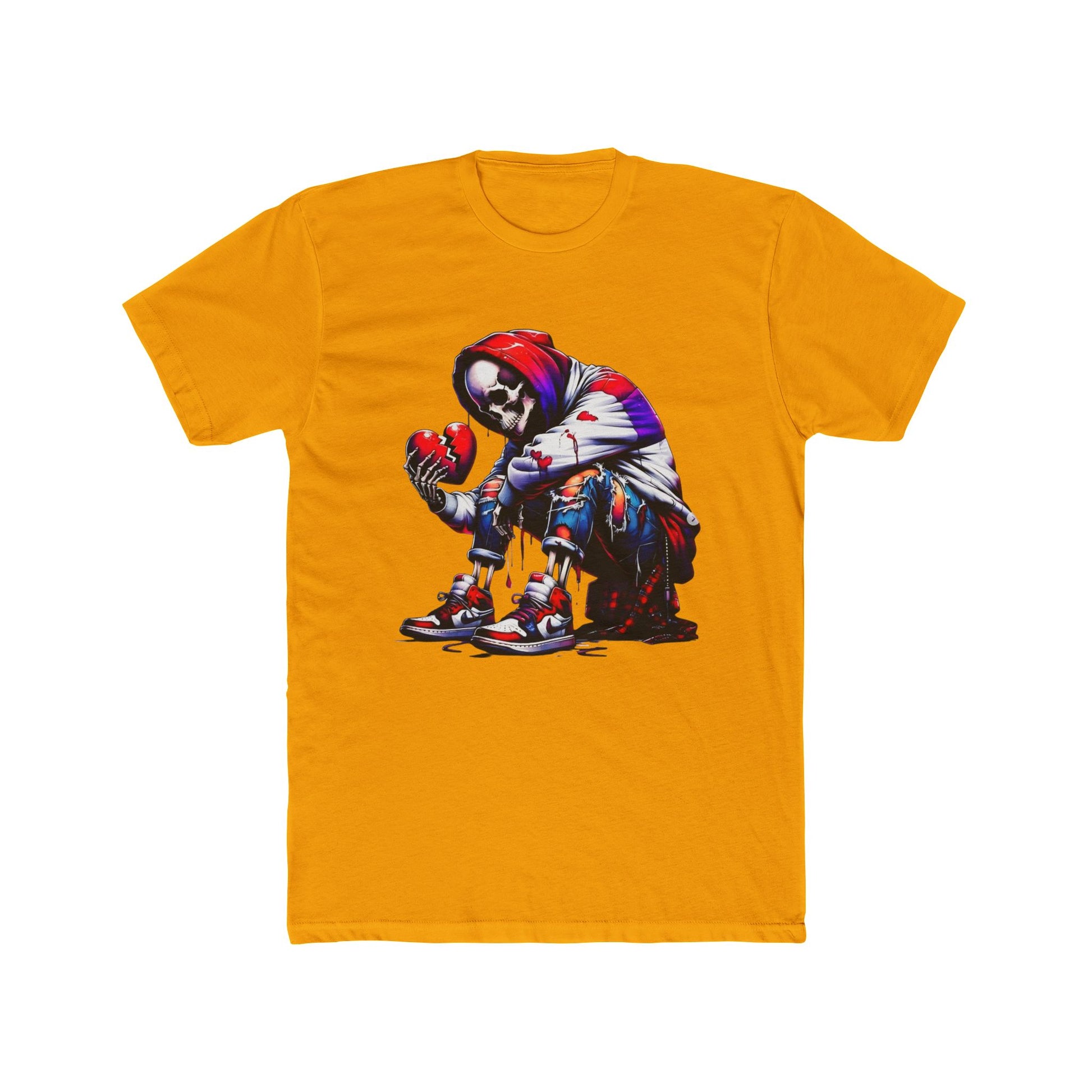 Broken Soul Cotton Yellow Crew T-Shirt