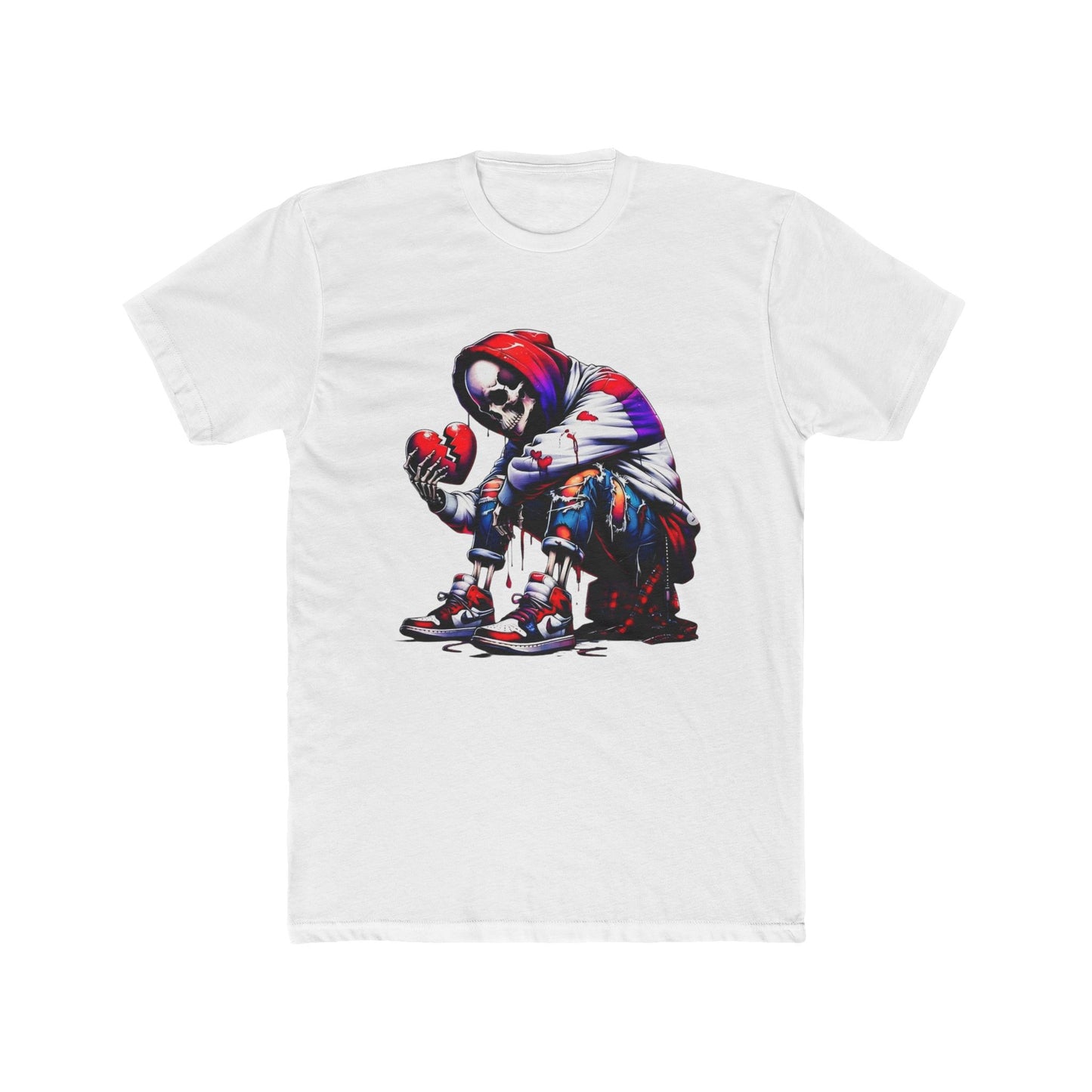 Broken Soul Cotton White Crew T-Shirt