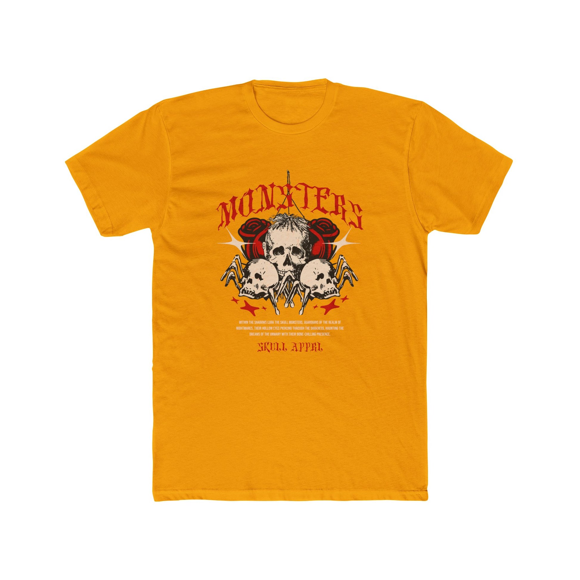 Monsters Cotton Yellow Crew T-Shirt