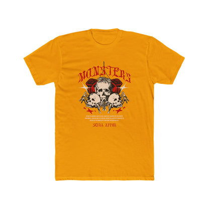 Monsters Cotton Yellow Crew T-Shirt