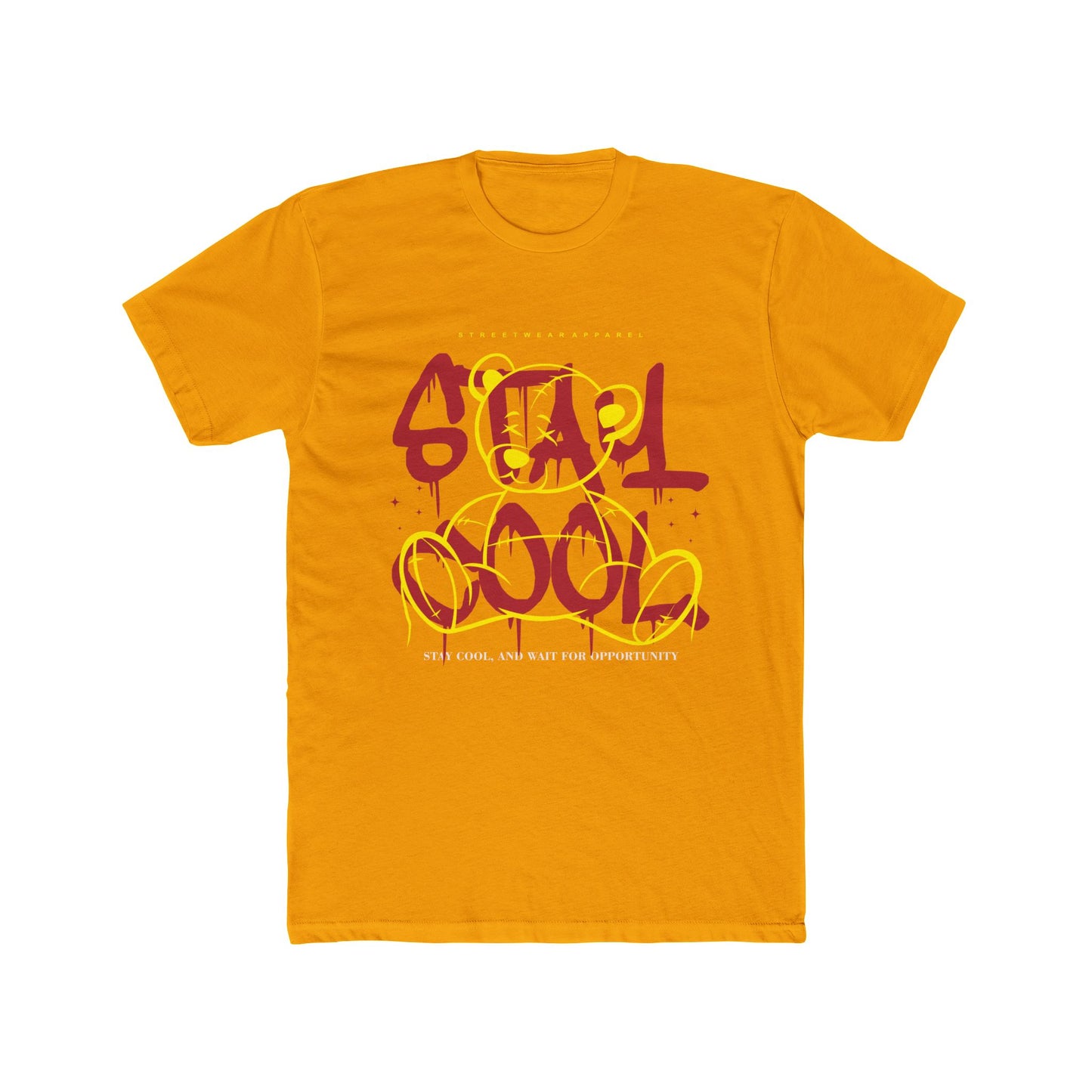 Stay Cool Cotton Yellow Crew T-Shirt