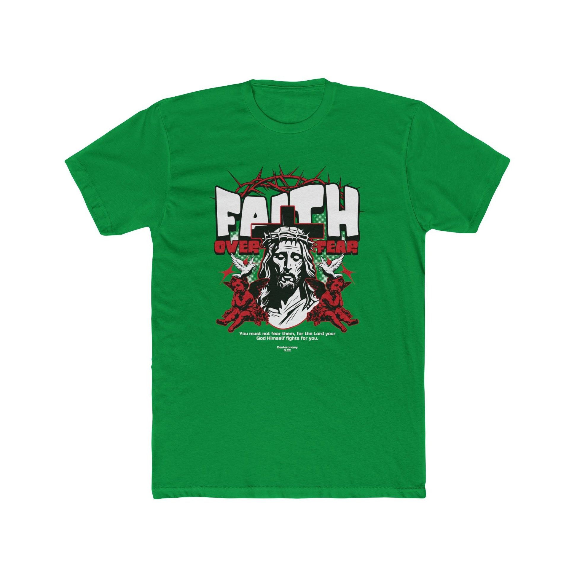 Faith Cotton Green Crew T-Shirt