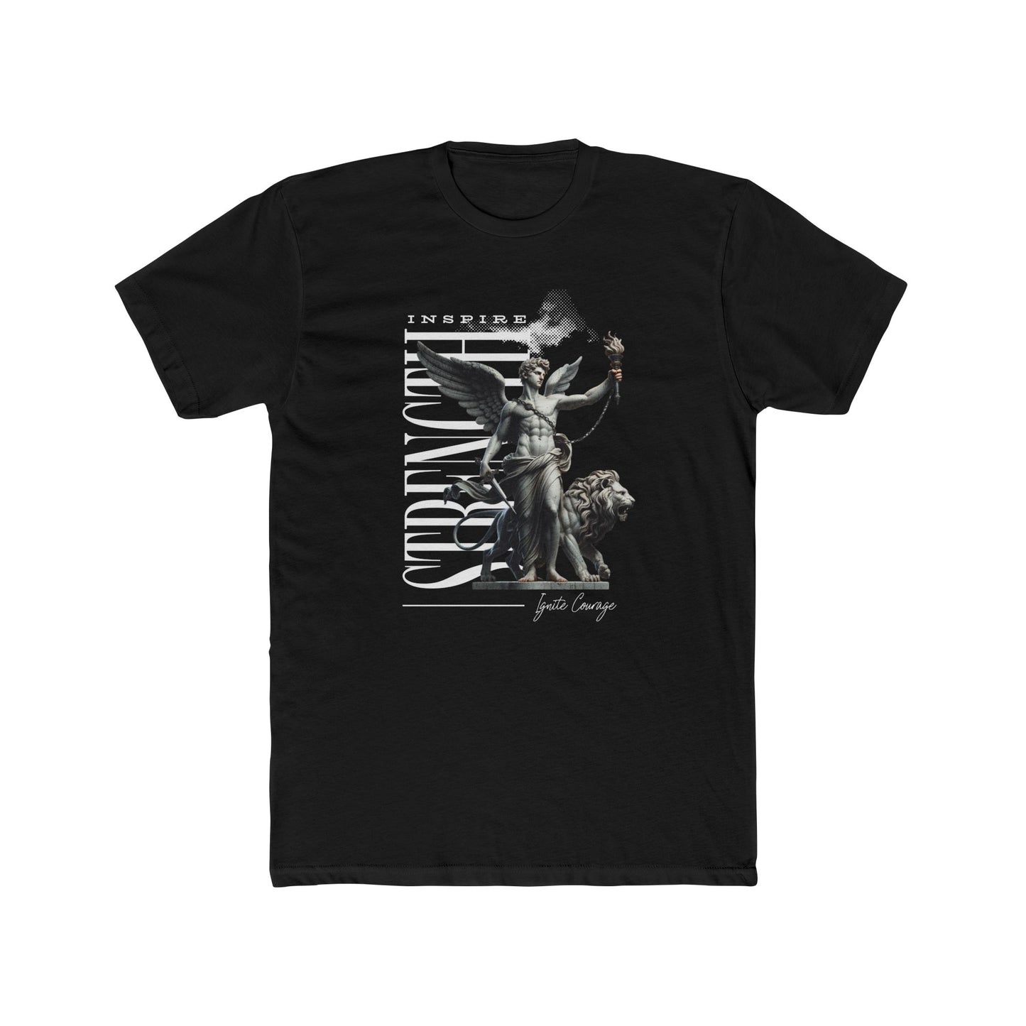 Inspire Strench Cotton Black Crew T-Shirt