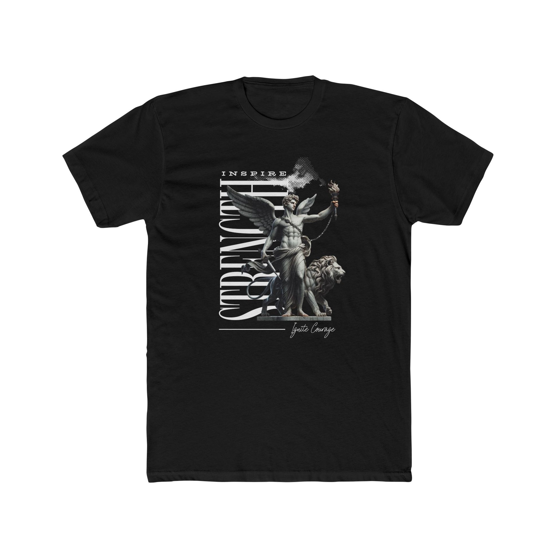 Inspire Strench Cotton Black Crew T-Shirt