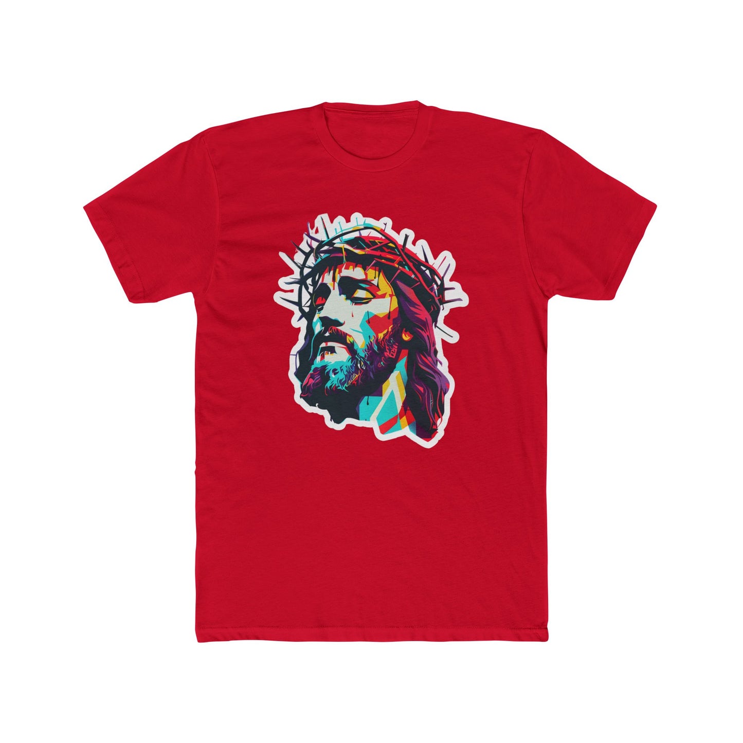 Vavid Messiah Cotton Red Crew T-Shirt