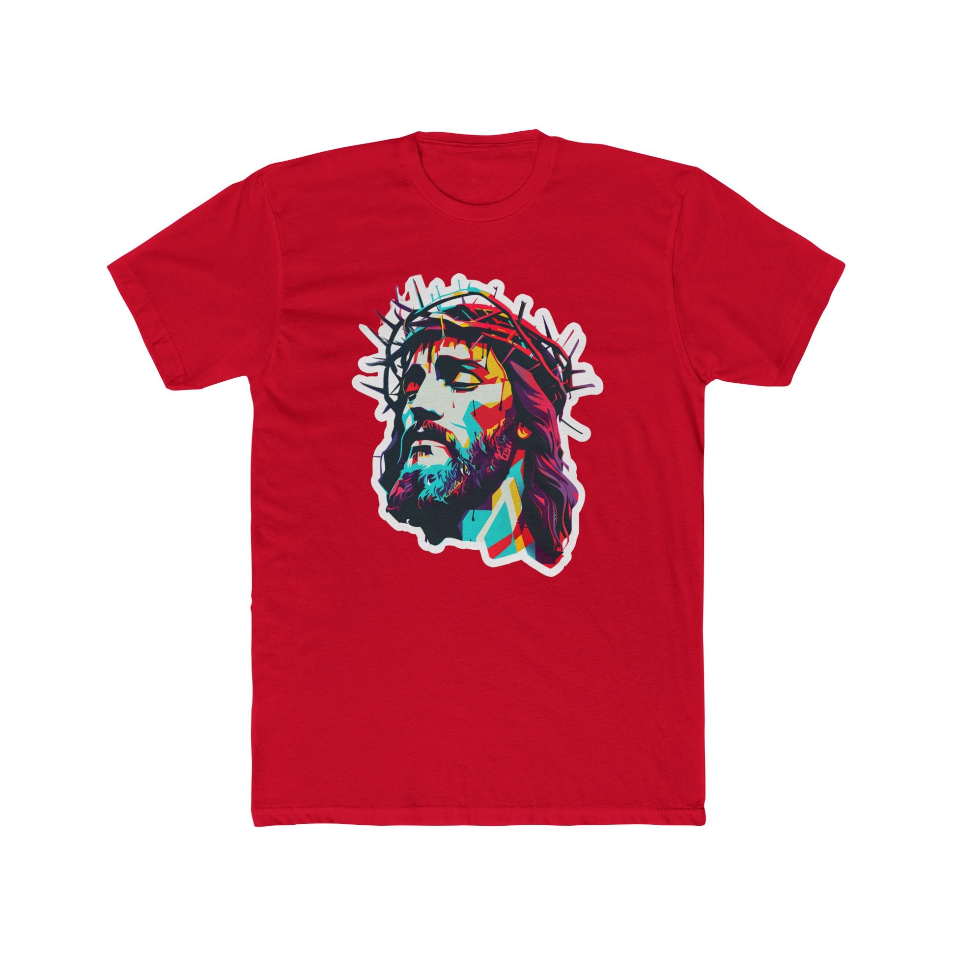 Vavid Messiah Cotton Red Crew T-Shirt