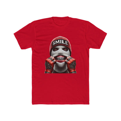 Smile Cotton Red Crew T-Shirt