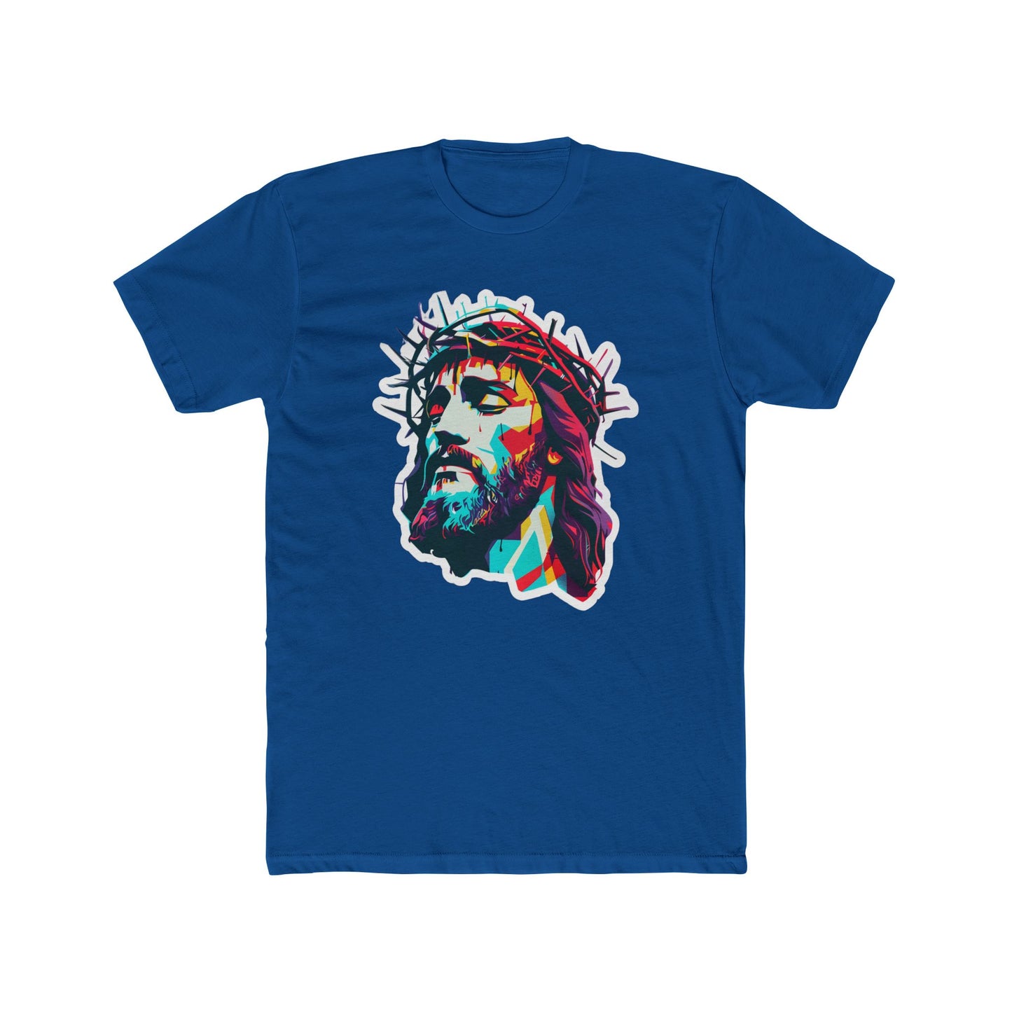 Vavid Messiah Cotton Blue Crew T-Shirt