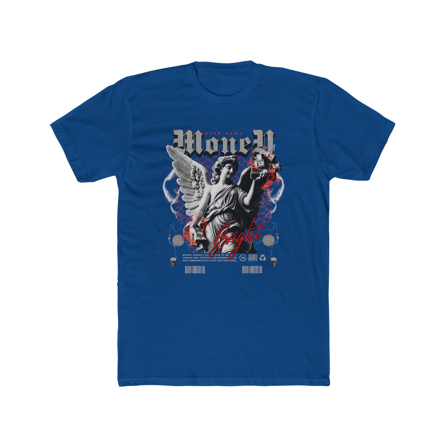 Money Cotton Blue Crew T-Shirt