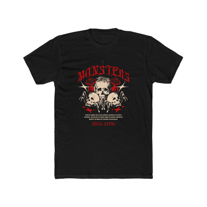 Monsters Cotton Black Crew T-Shirt